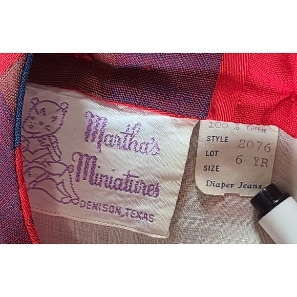 VINTAGE Martha's Miniatures Red Plaid Dress 6 Christmas Rare Full Circle Pageant - Picture 6 of 12